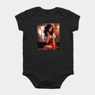 A Pin Up Girl Baby Bodysuit